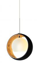 Besa Lighting XP-4293GF-SN - Besa Pendant Pogo Satin Nickel Black/Inner Gold 1x35W MAX GY6.35 Base