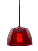 Besa Lighting XP-SPURRD-BR - Besa Spur Cord Pendant, Red, Bronze Finish, 1x35W MAX GY6.35 Base