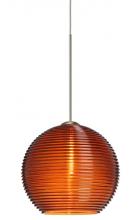 Besa Lighting X-461582-SN - Besa Pendant For Multiport Canopy Kristall 6 Satin Nickel Amber 1x35W Halogen