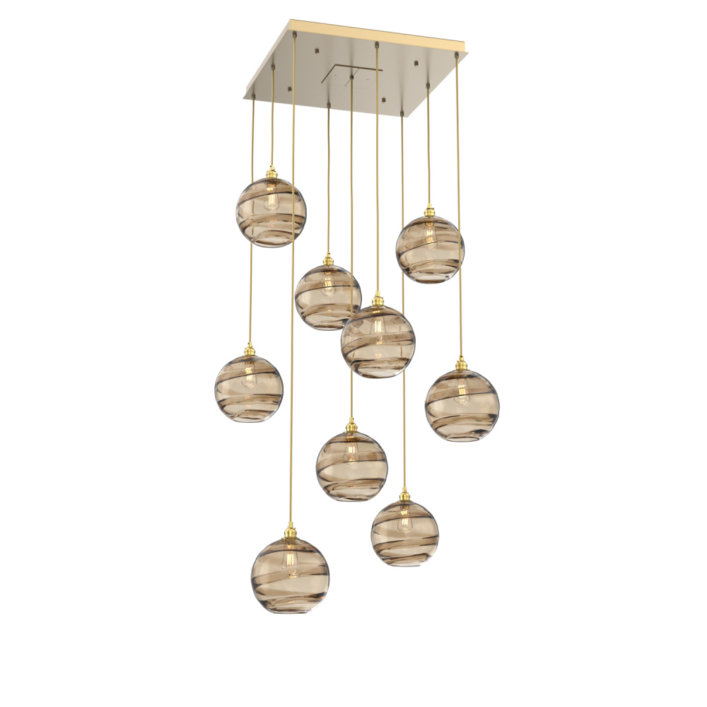 Terra Square 9pc Multi-Pendant