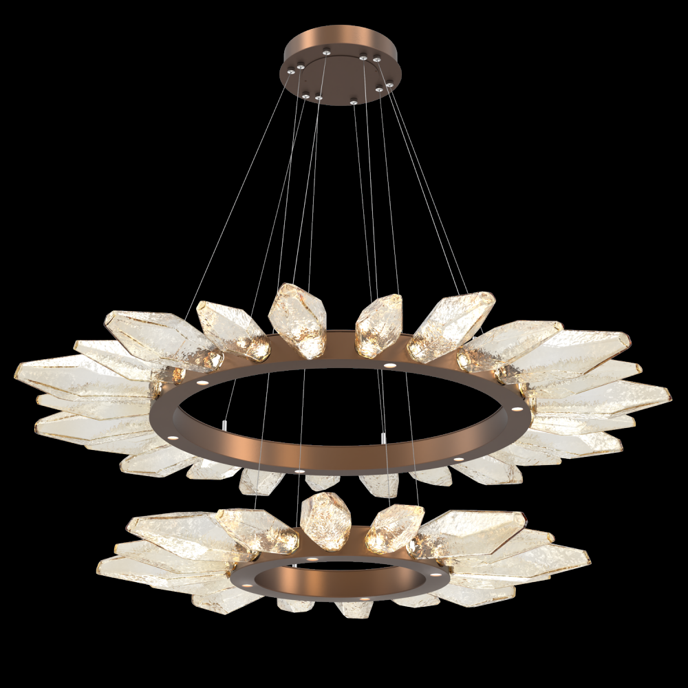 Rock Crystal Two-Tier Radial Ring