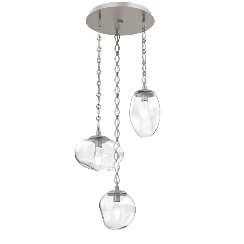 Cosmos Round 3pc Multi-Pendant with Chain (LED)
