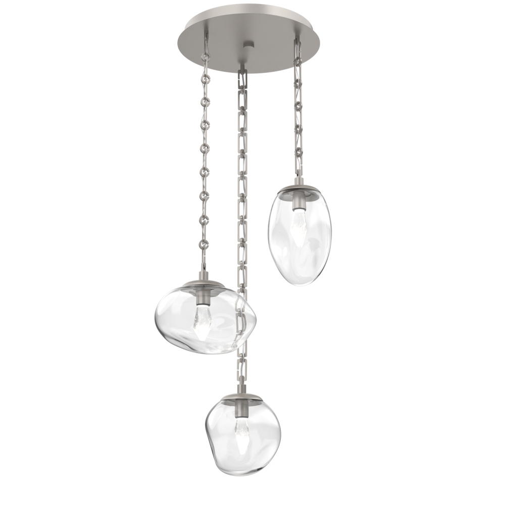 Cosmos Round 3pc Multi-Pendant with Chain (LED)