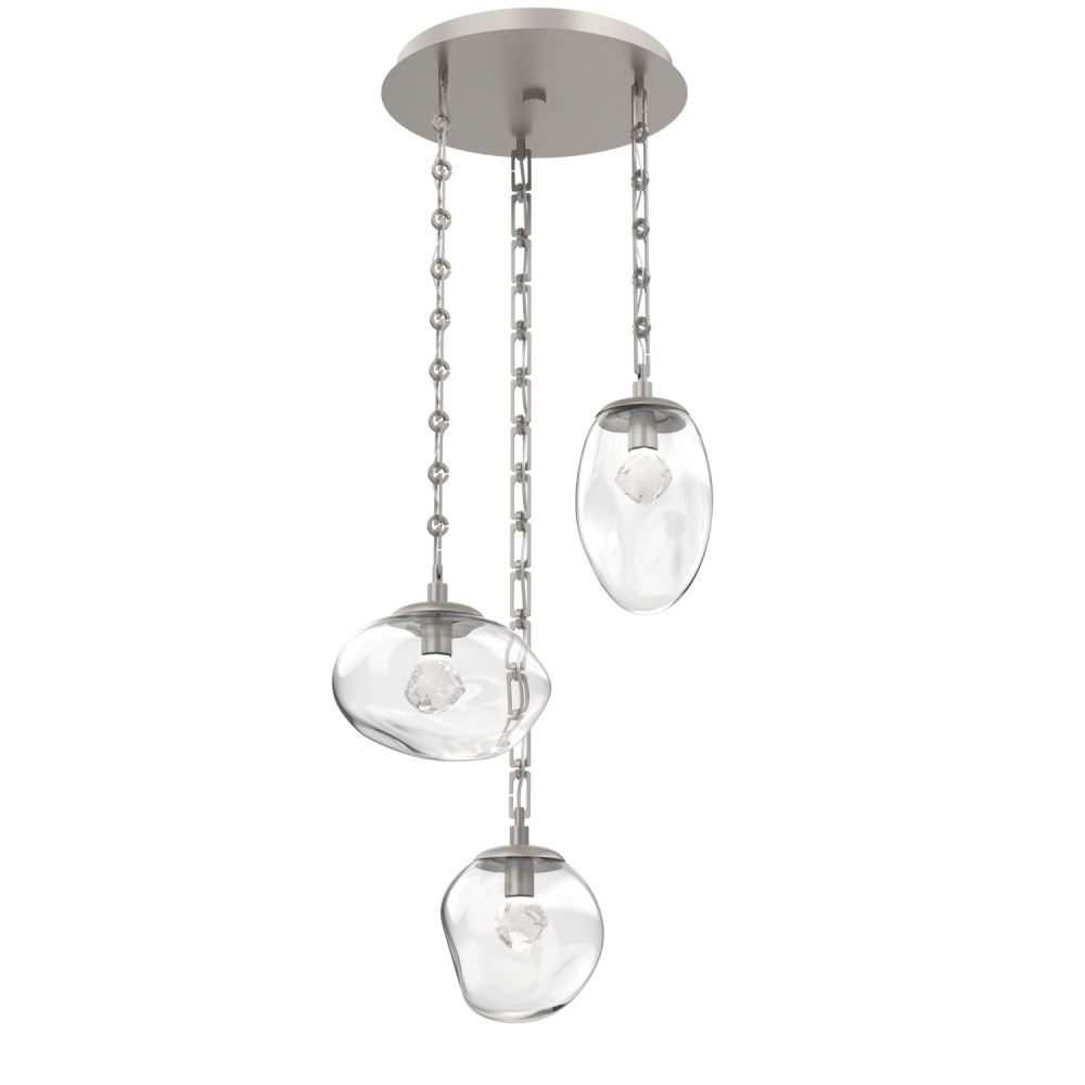 Cosmos Round 3pc Multi-Pendant with Chain (LED)