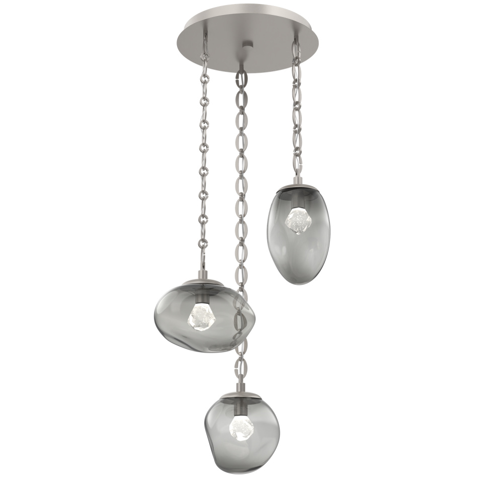 Cosmos Round 3pc Multi-Pendant with Chain (LED)