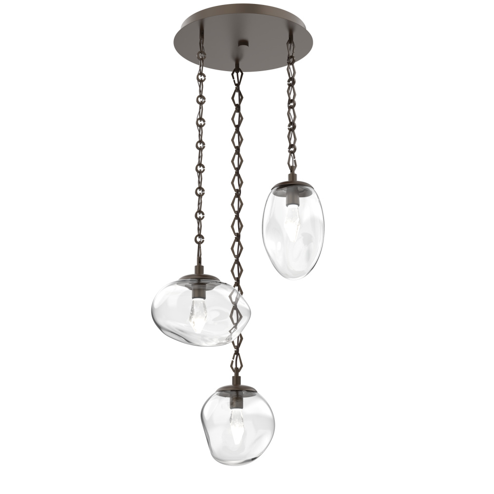 Cosmos Round 3pc Multi-Pendant with Chain (LED)