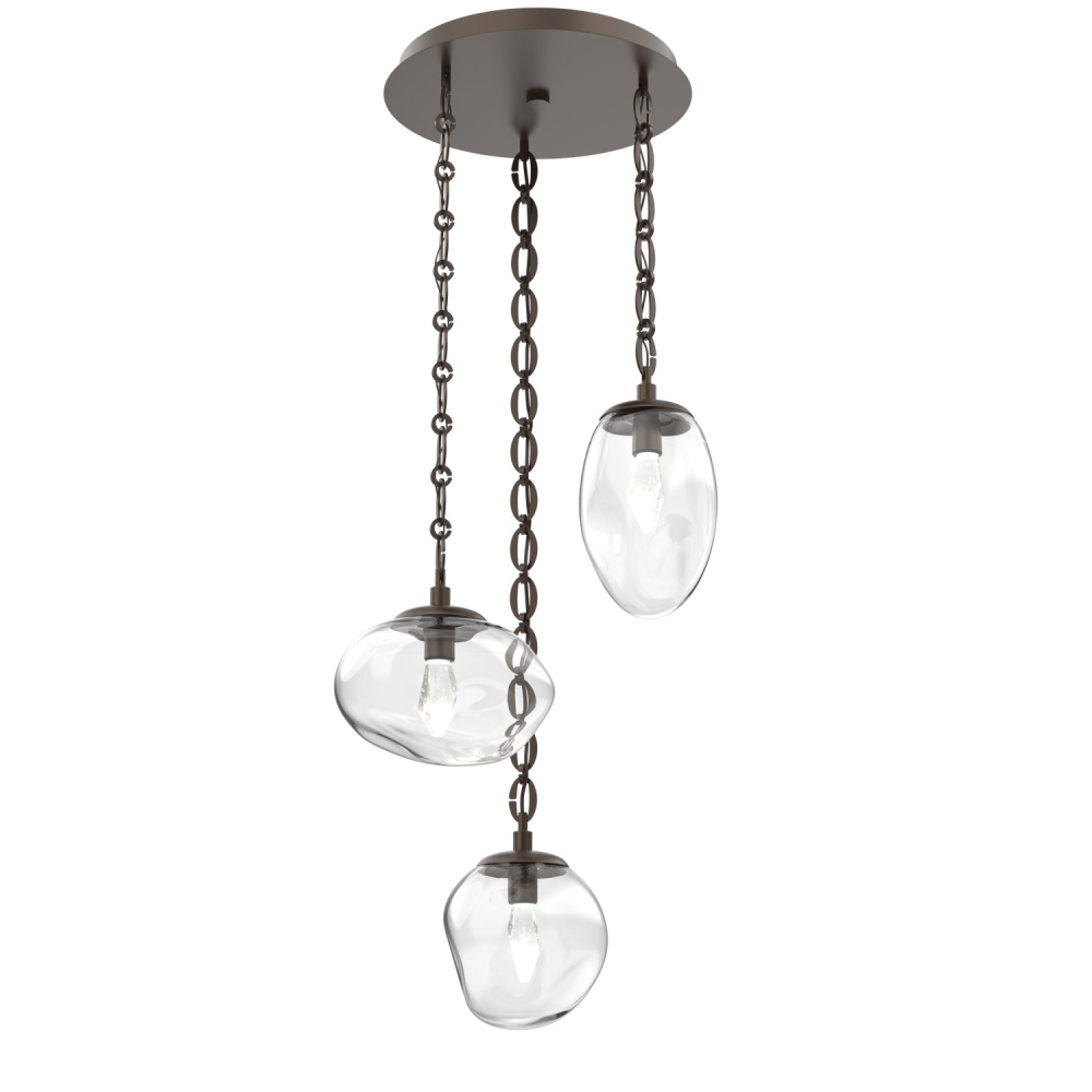 Cosmos Round 3pc Multi-Pendant with Chain (LED)