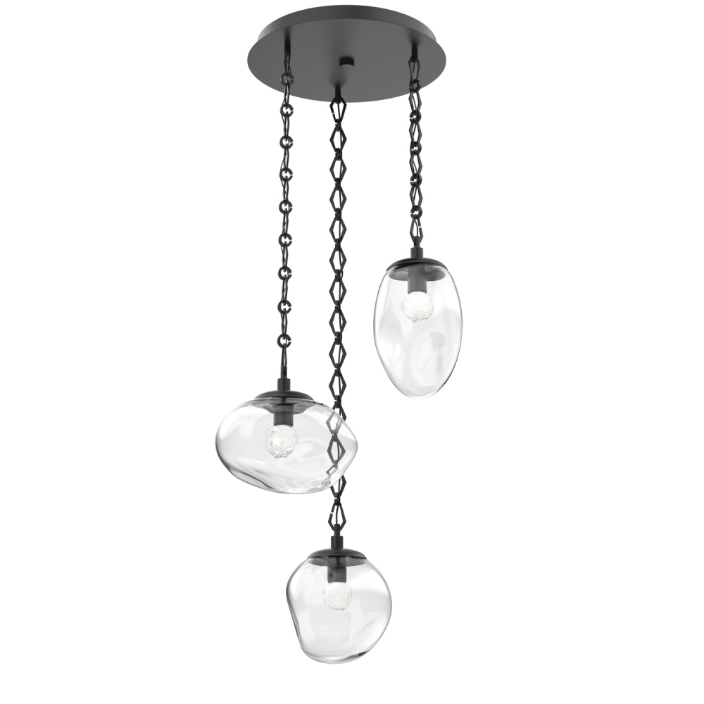 Cosmos Round 3pc Multi-Pendant with Chain (LED)