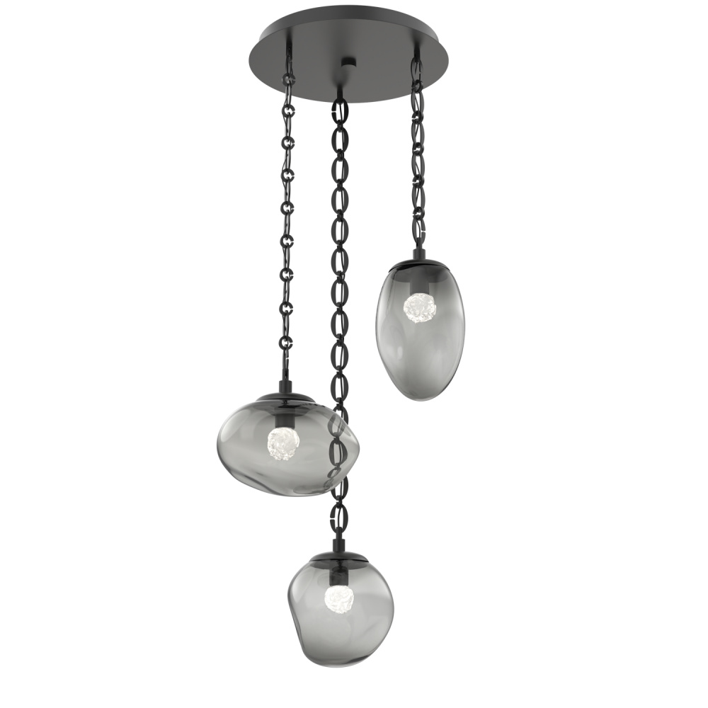 Cosmos Round 3pc Multi-Pendant with Chain (LED)