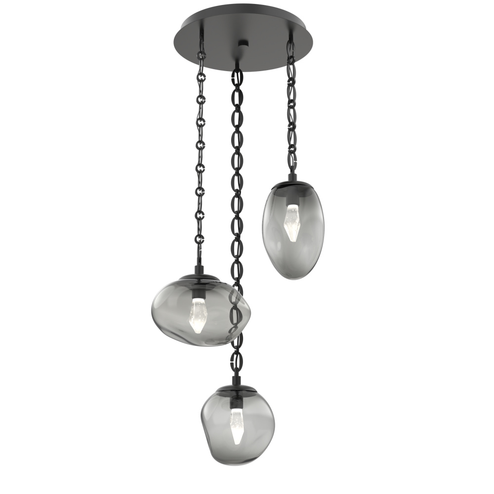 Cosmos Round 3pc Multi-Pendant with Chain (LED)