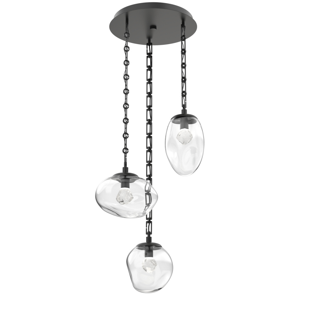Cosmos Round 3pc Multi-Pendant with Chain (LED)