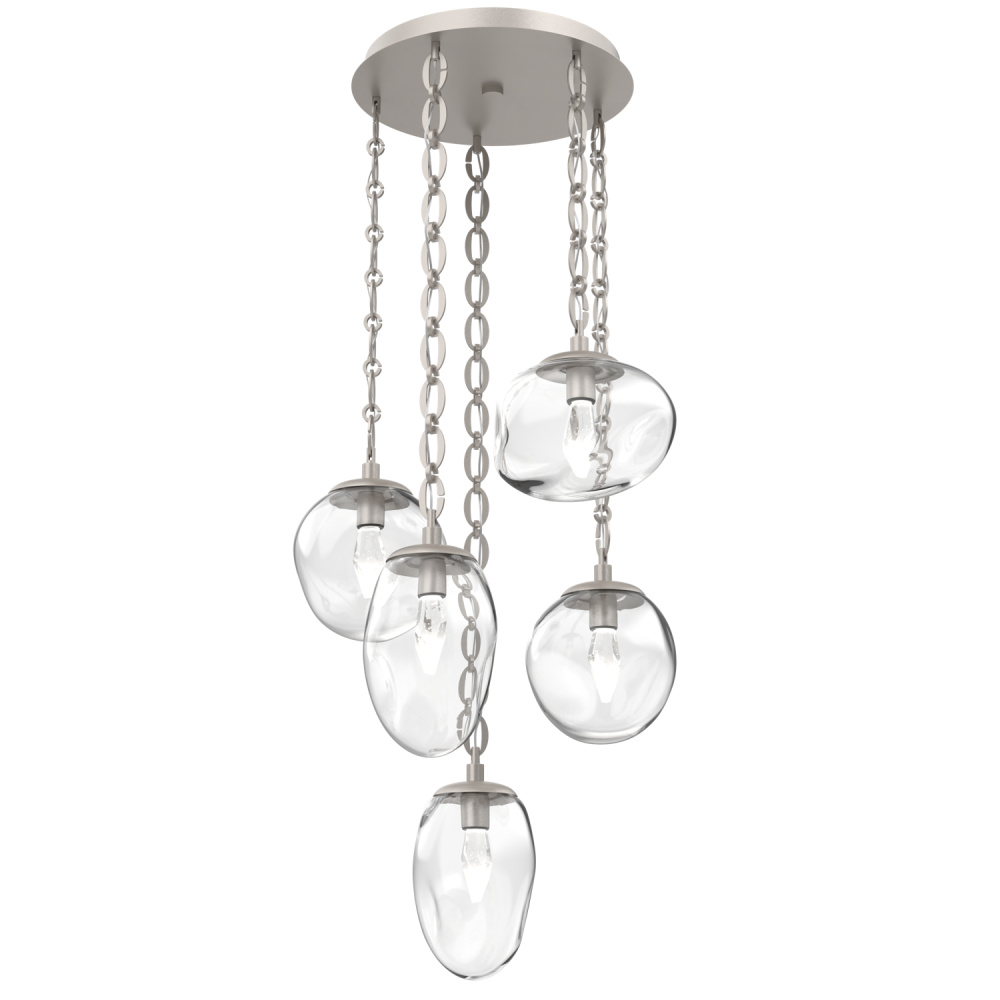 Cosmos Round 5pc Multi-Pendant with Chain (LED)