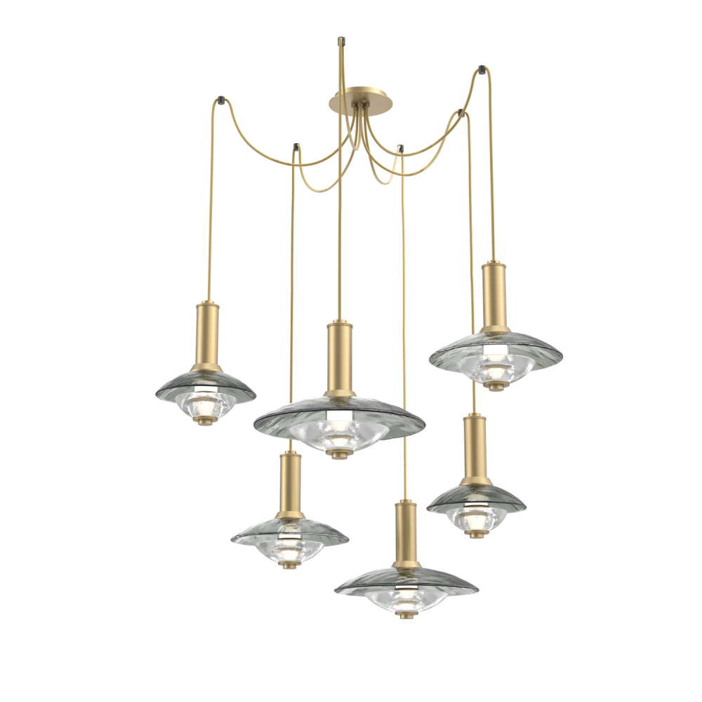 Cirrus Round 6pc Swag Multi-Pendant Chandelier