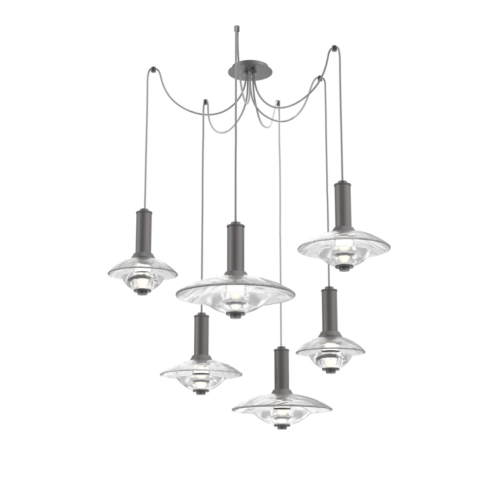 Cirrus Round 6pc Swag Multi-Pendant Chandelier