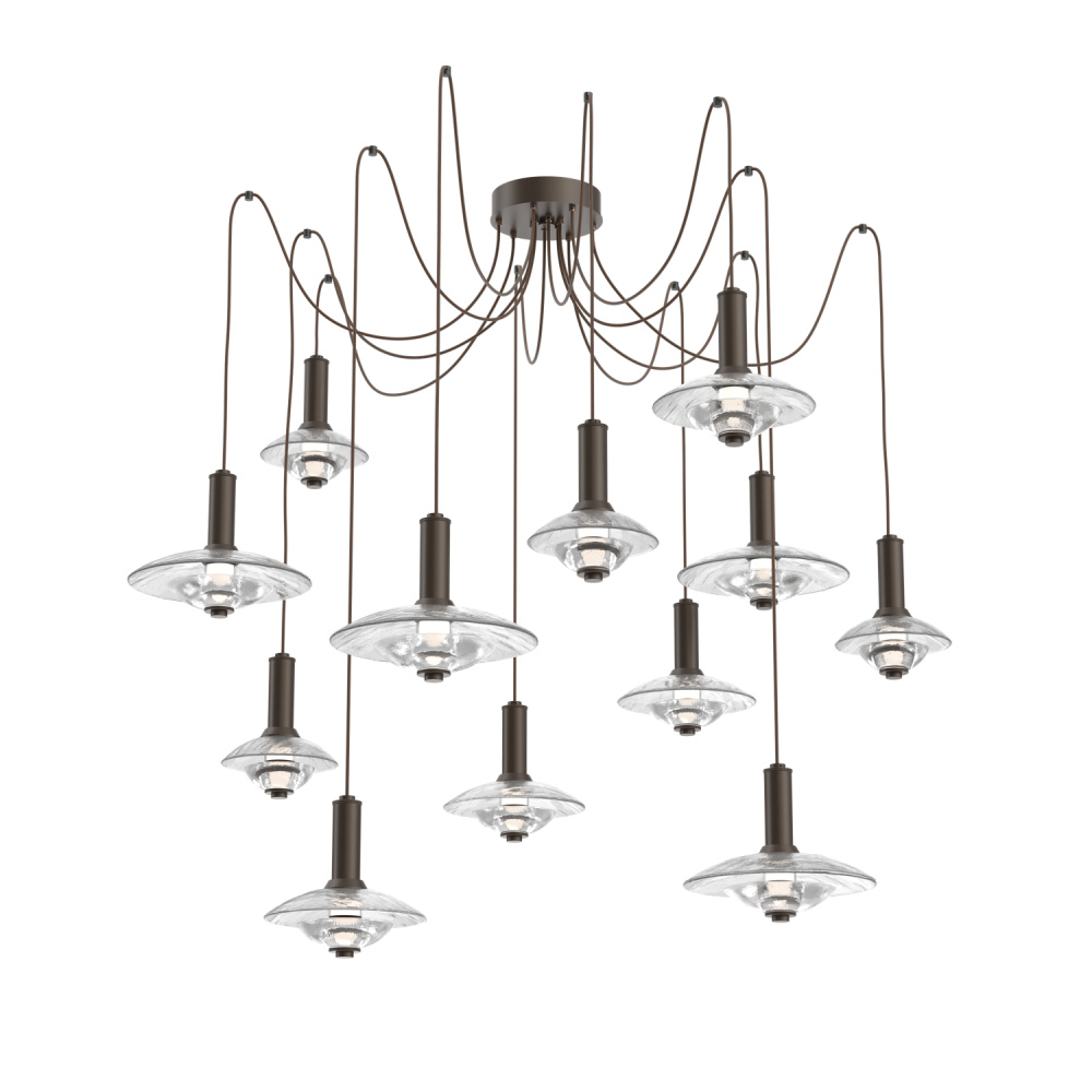 Cirrus Round 12pc Swag Multi-Pendant Chandelier