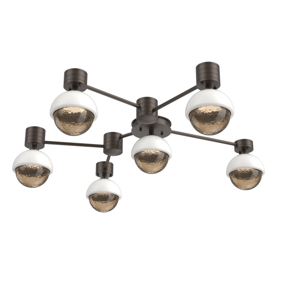 Cabochon Flush Mount Wall Sconce Flat Bronze