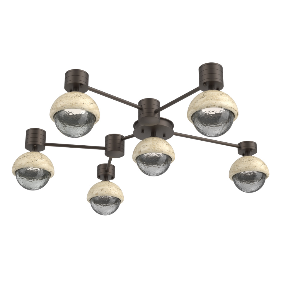 Cabochon Flush Mount Wall Sconce Flat Bronze