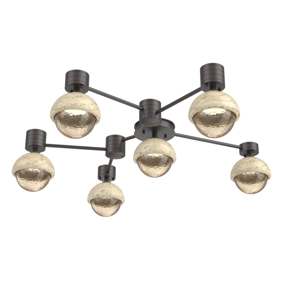 Cabochon Flush Mount Wall Sconce Graphite