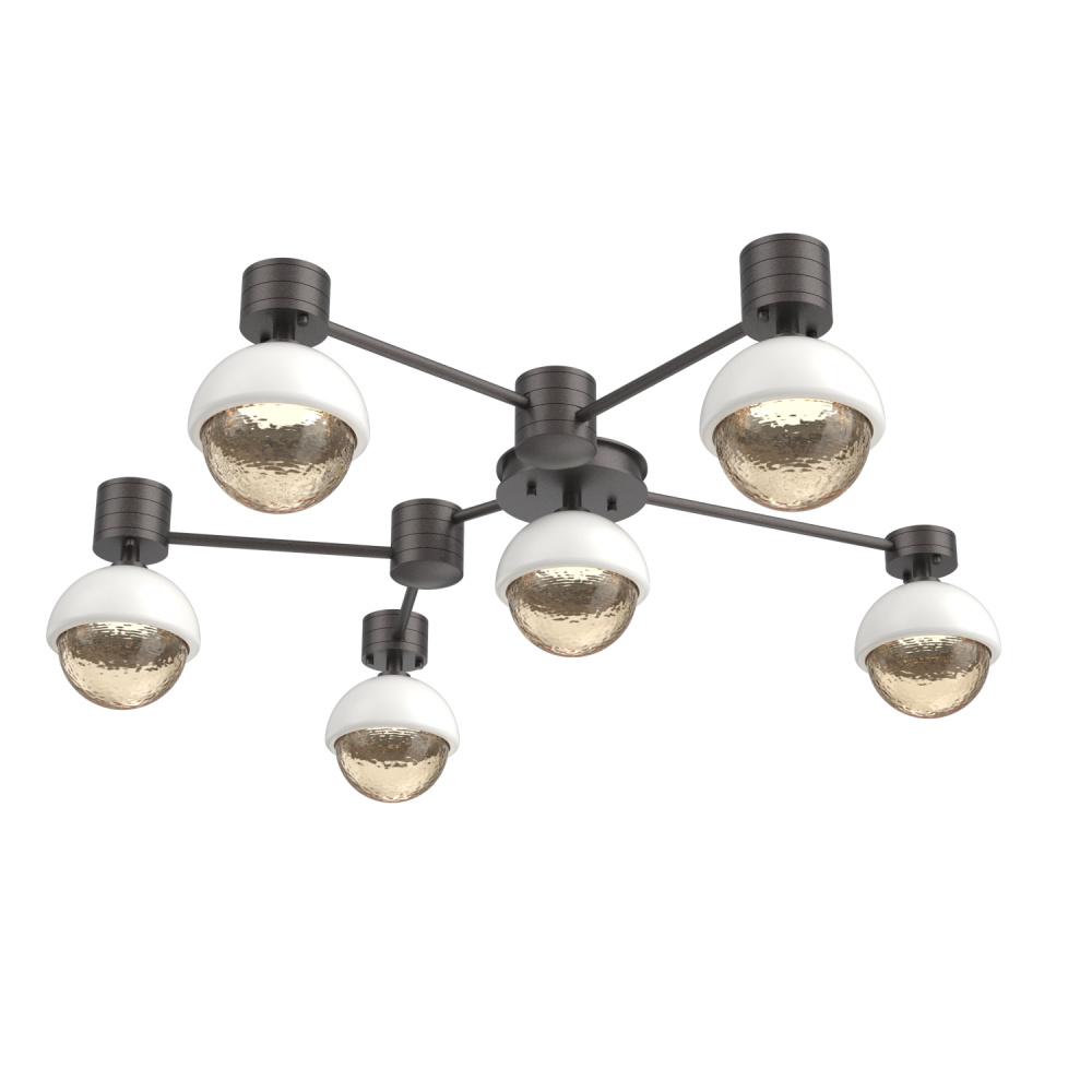 Cabochon Flush Mount Wall Sconce Graphite