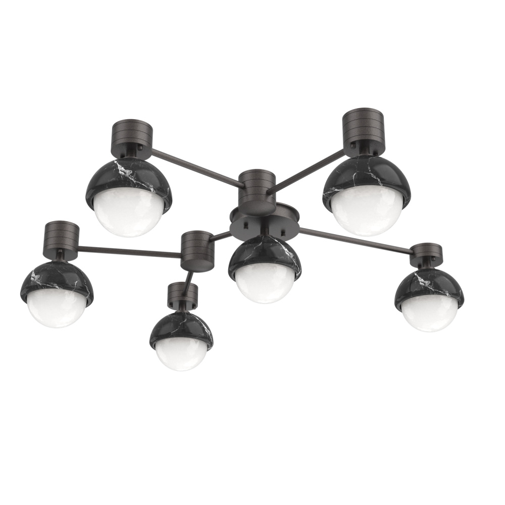 Cabochon Flush Mount Wall Sconce Graphite