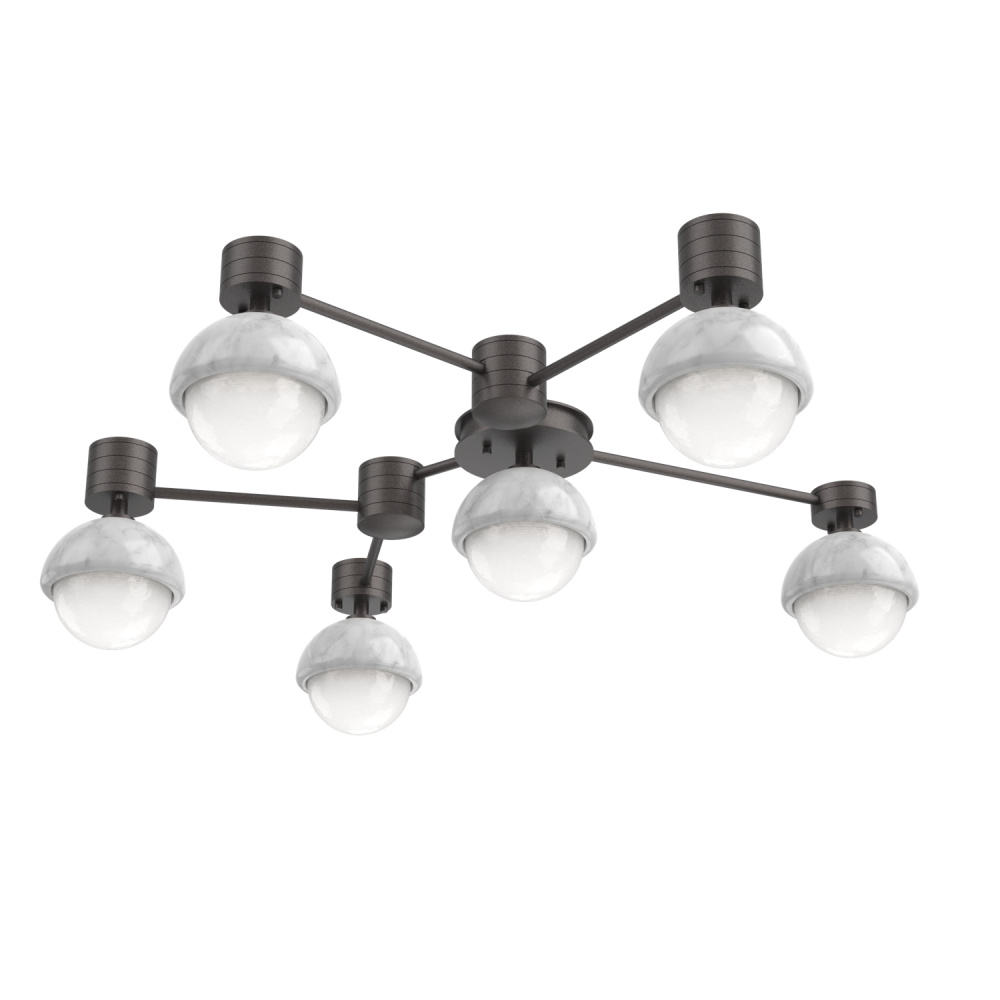 Cabochon Flush Mount Wall Sconce Graphite