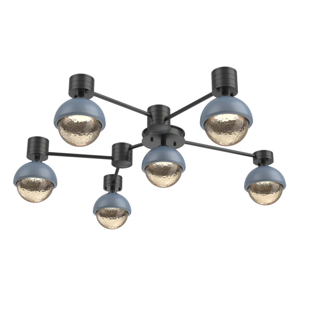 Cabochon Flush Mount Wall Sconce Matte Black