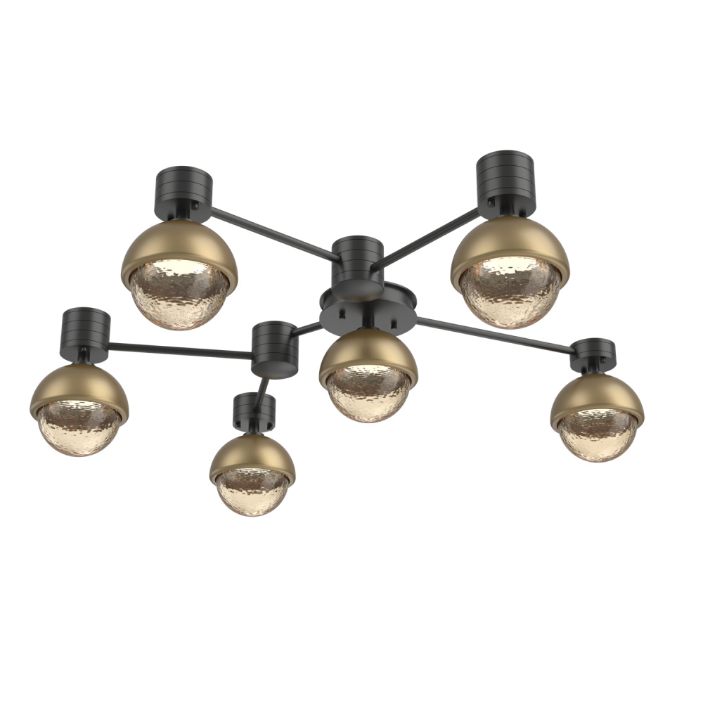 Cabochon Flush Mount Wall Sconce Matte Black