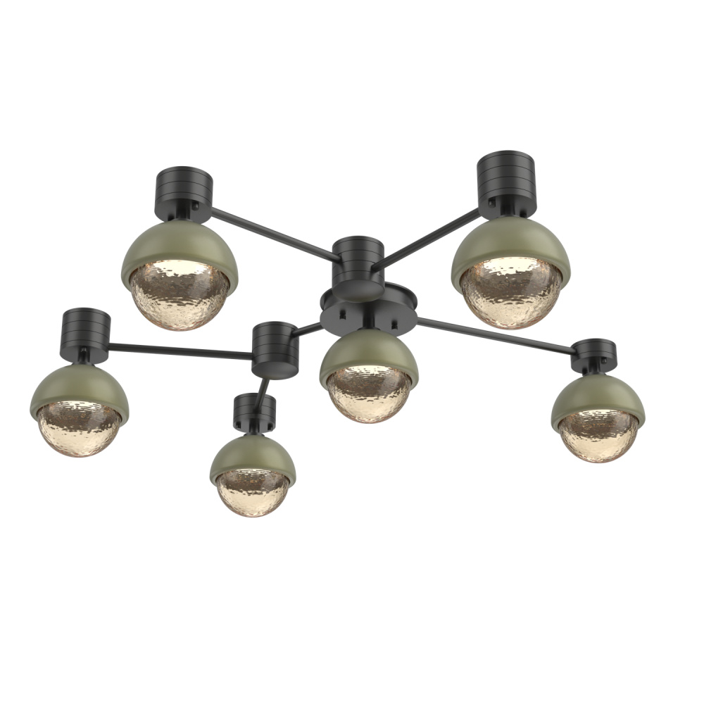 Cabochon Flush Mount Wall Sconce Matte Black