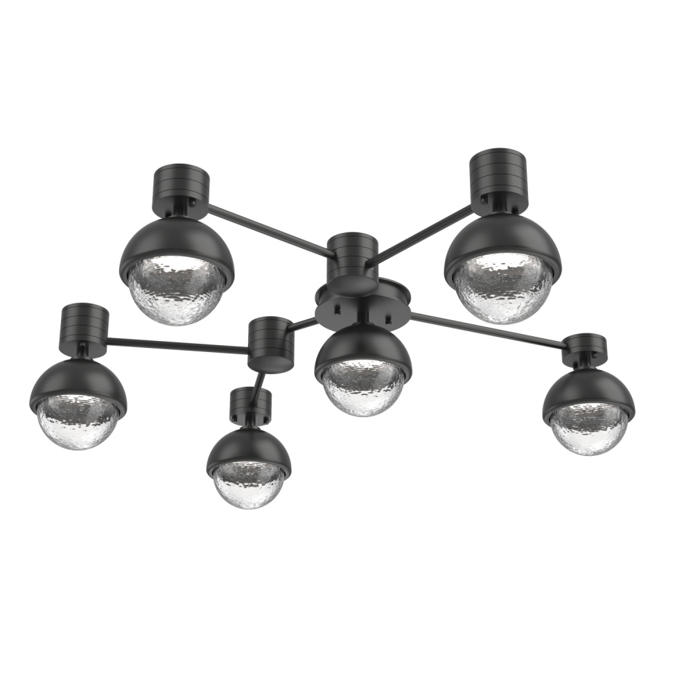 Cabochon Flush Mount Wall Sconce Matte Black