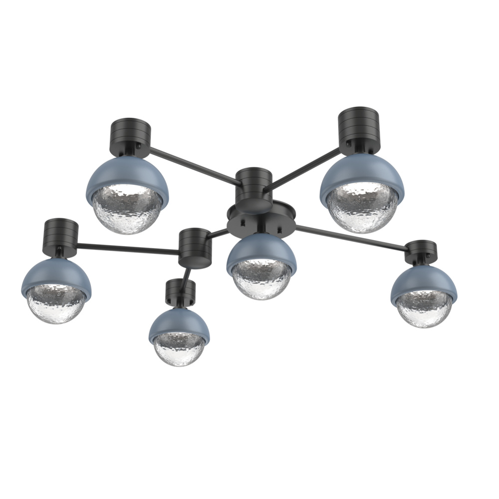 Cabochon Flush Mount Wall Sconce Matte Black