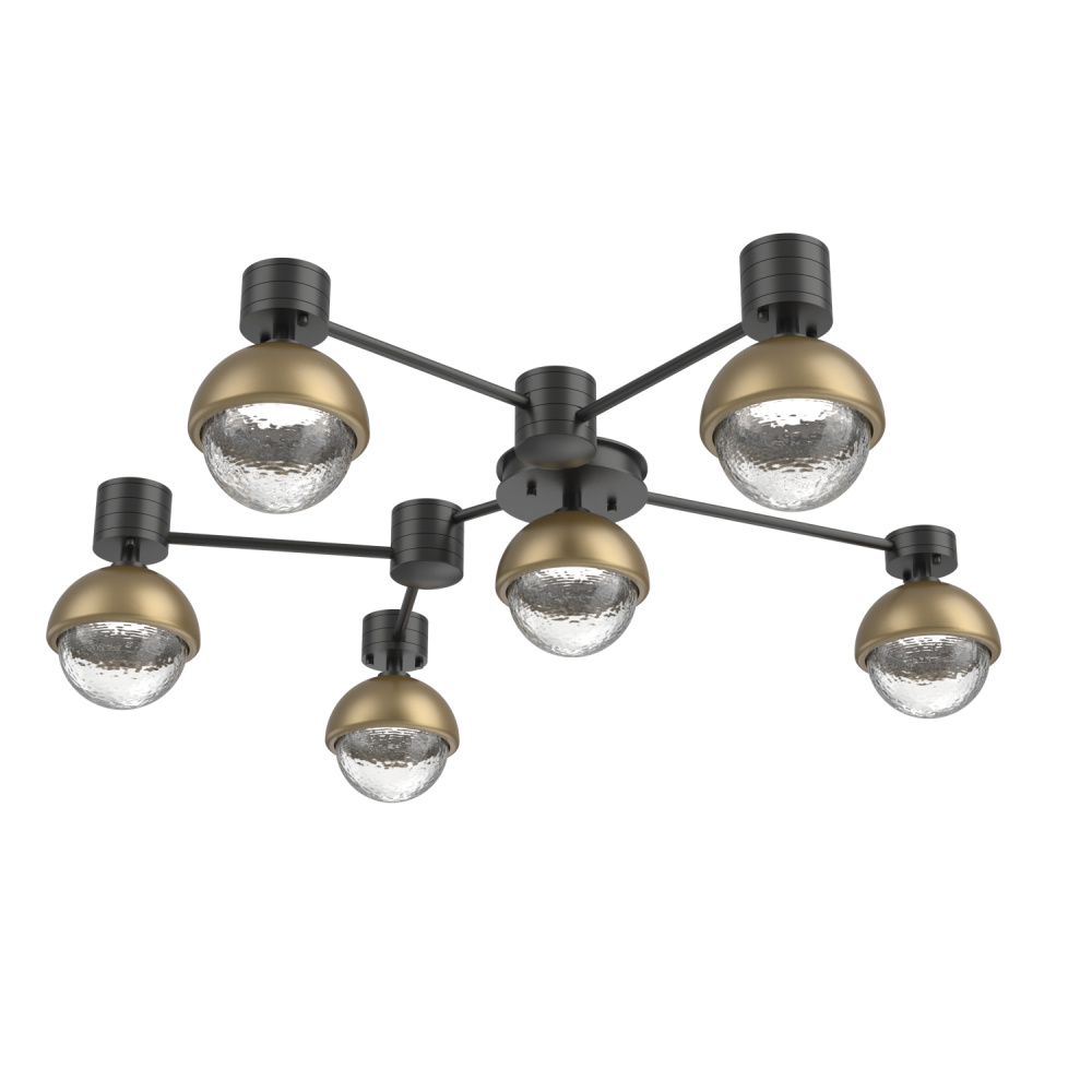 Cabochon Flush Mount Wall Sconce Matte Black