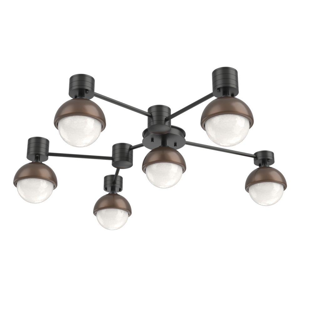 Cabochon Flush Mount Wall Sconce Matte Black