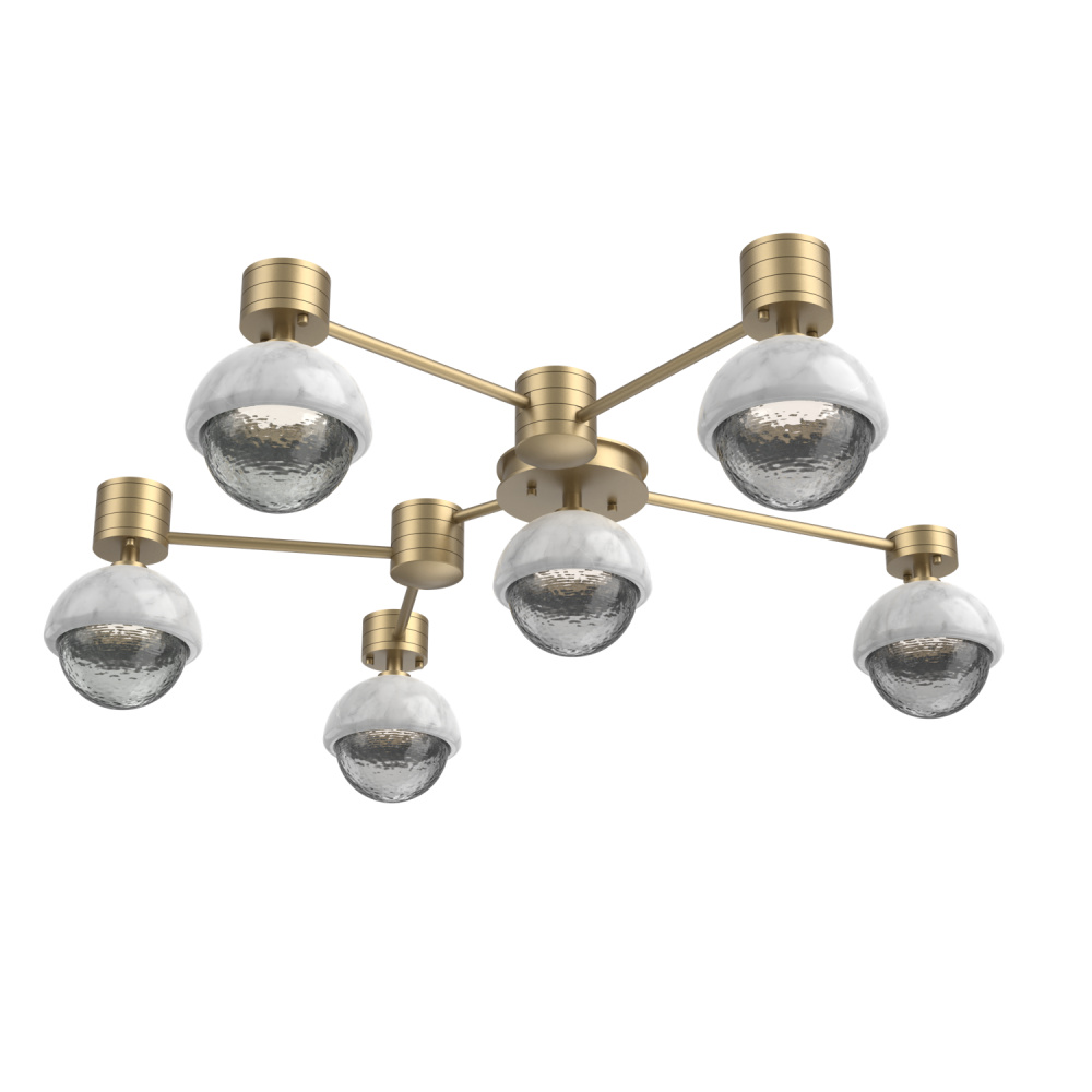 Cabochon Flush Mount Wall Sconce Novel Brass