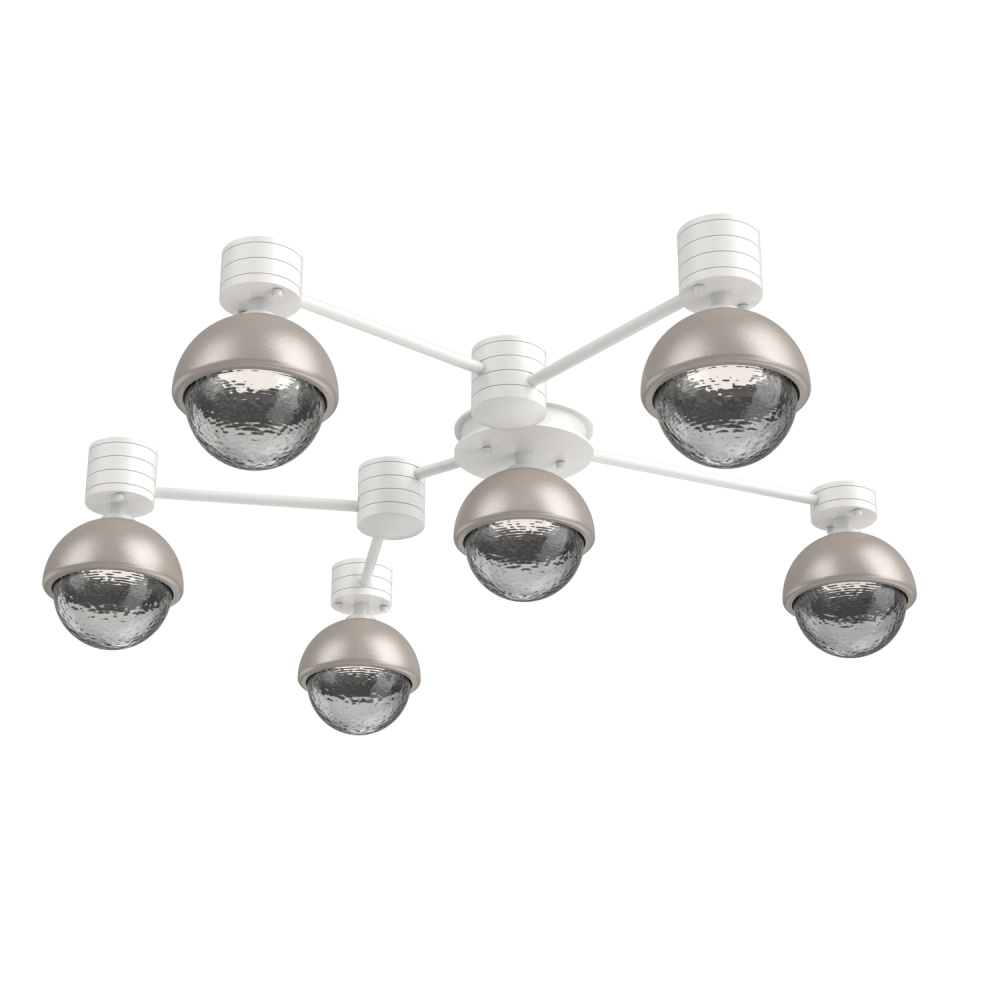 Cabochon Flush Mount Wall Sconce Salt White