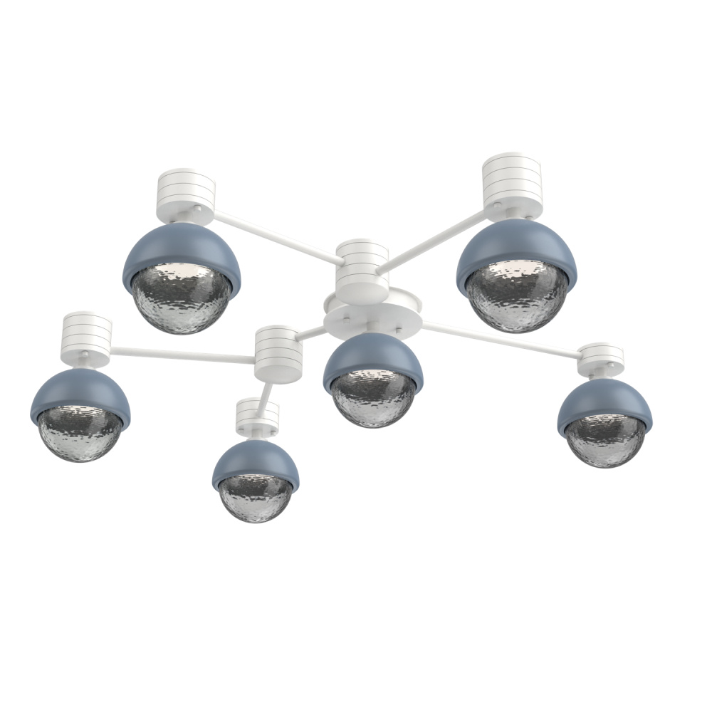 Cabochon Flush Mount Wall Sconce Salt White