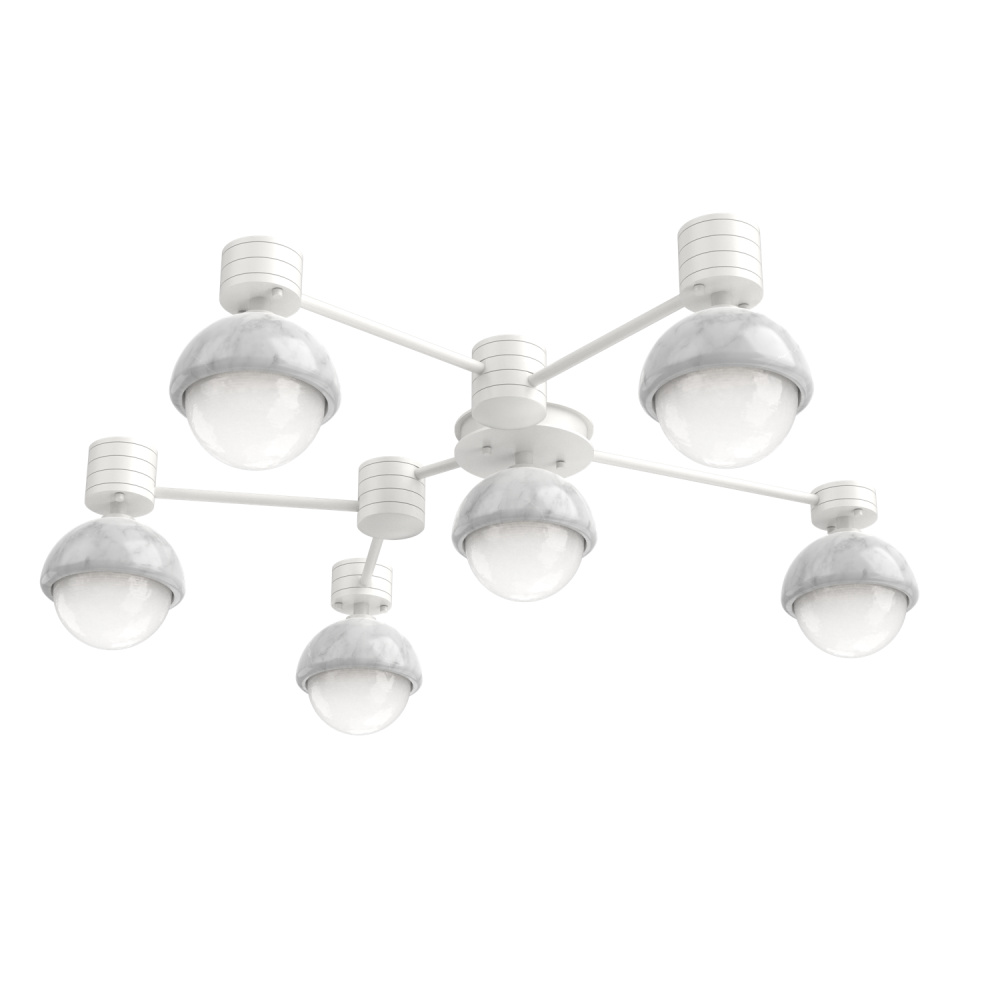 Cabochon Flush Mount Wall Sconce Salt White