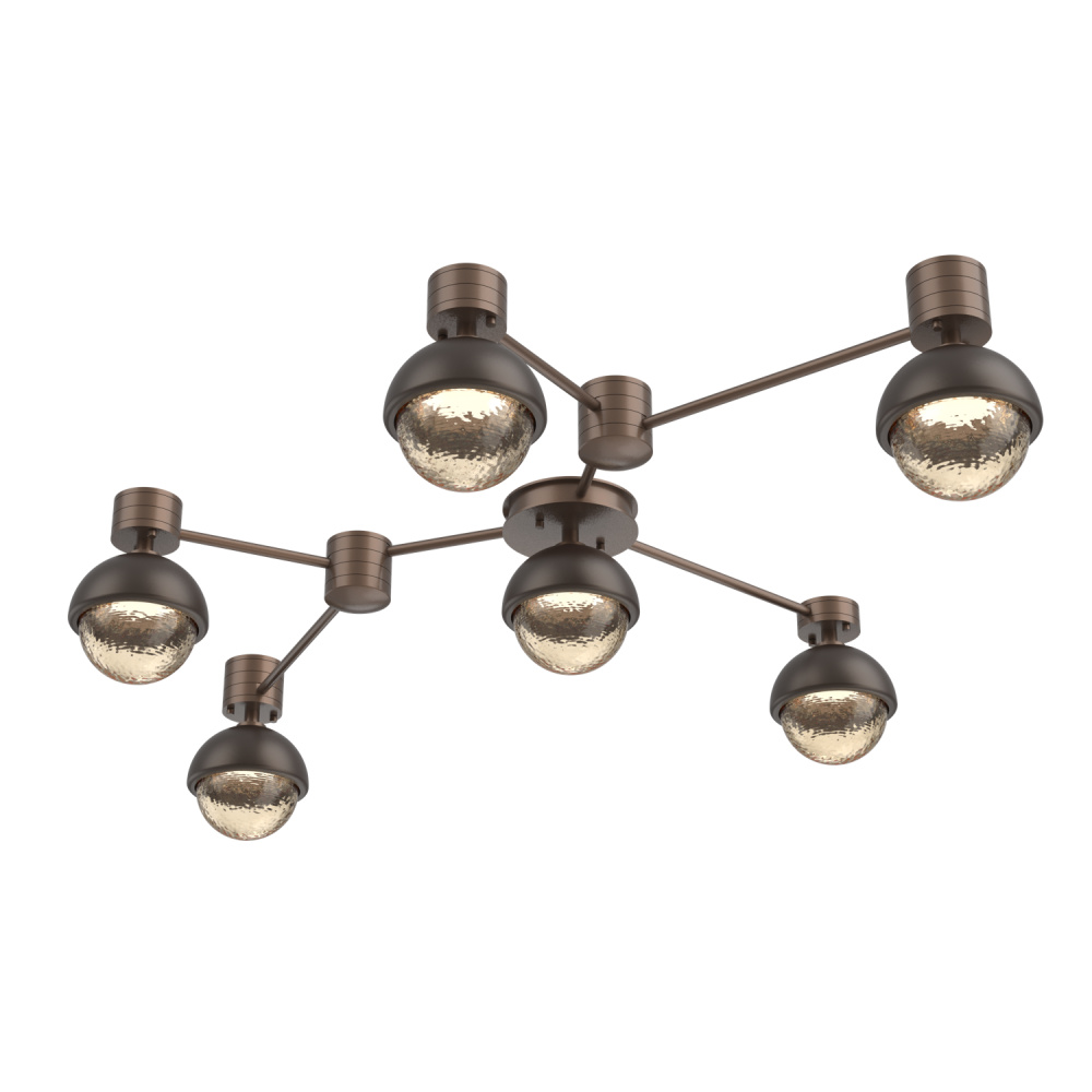 Cabochon Flush Mount Wall Sconce Burnished Bronze