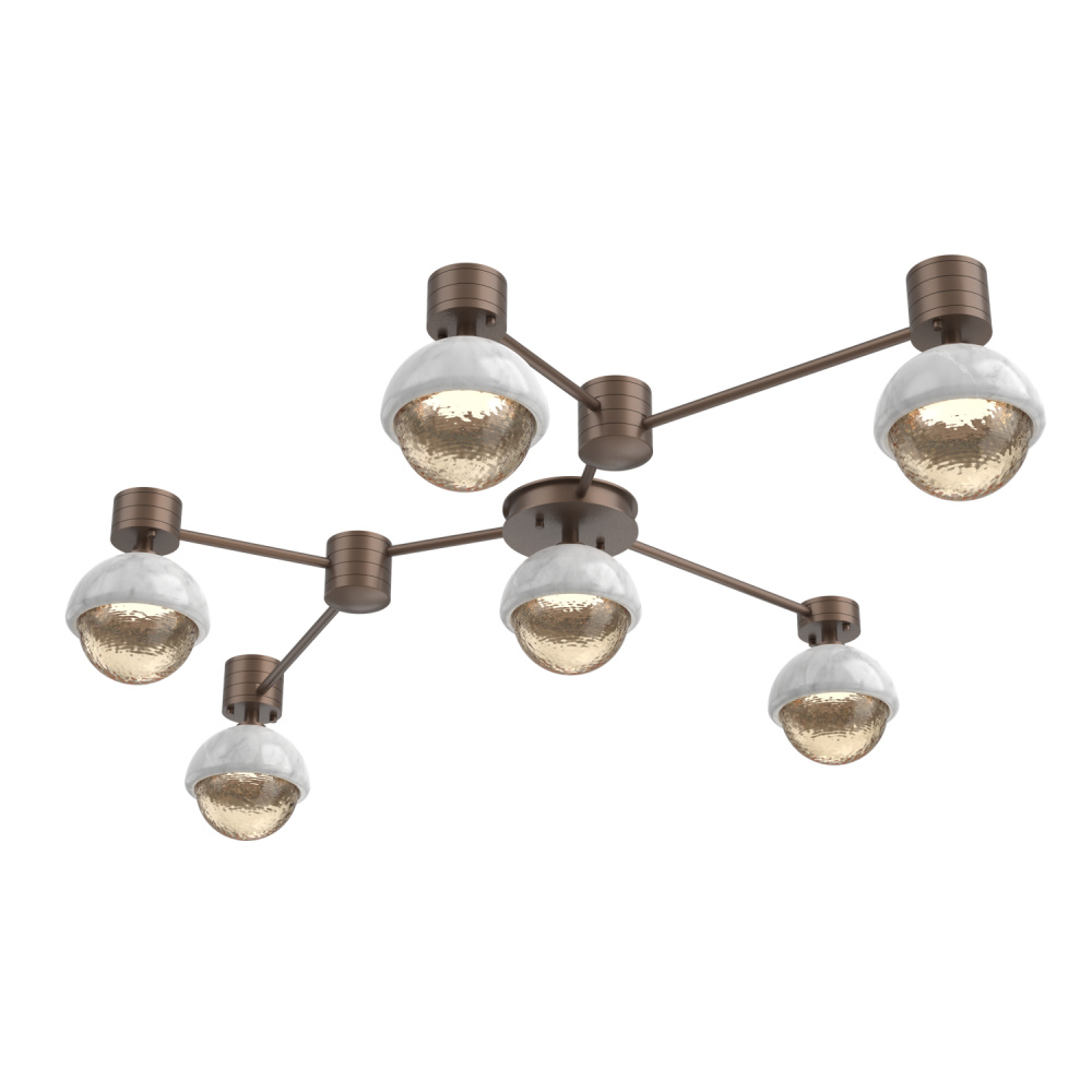 Cabochon Flush Mount Wall Sconce Burnished Bronze