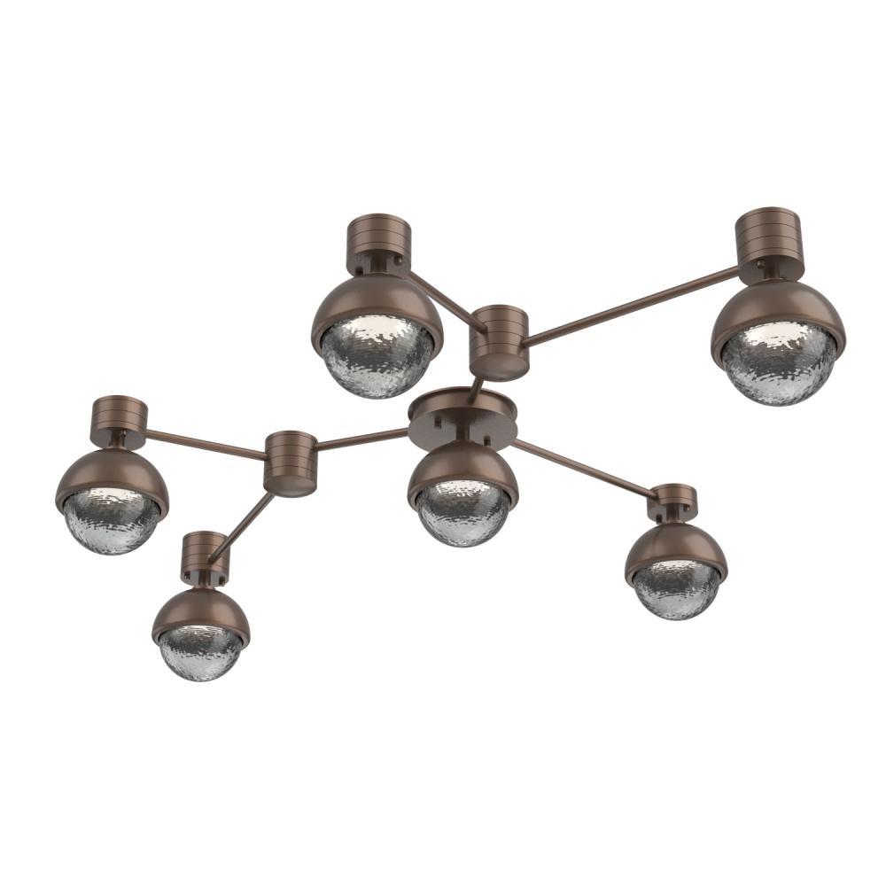Cabochon Flush Mount Wall Sconce Burnished Bronze