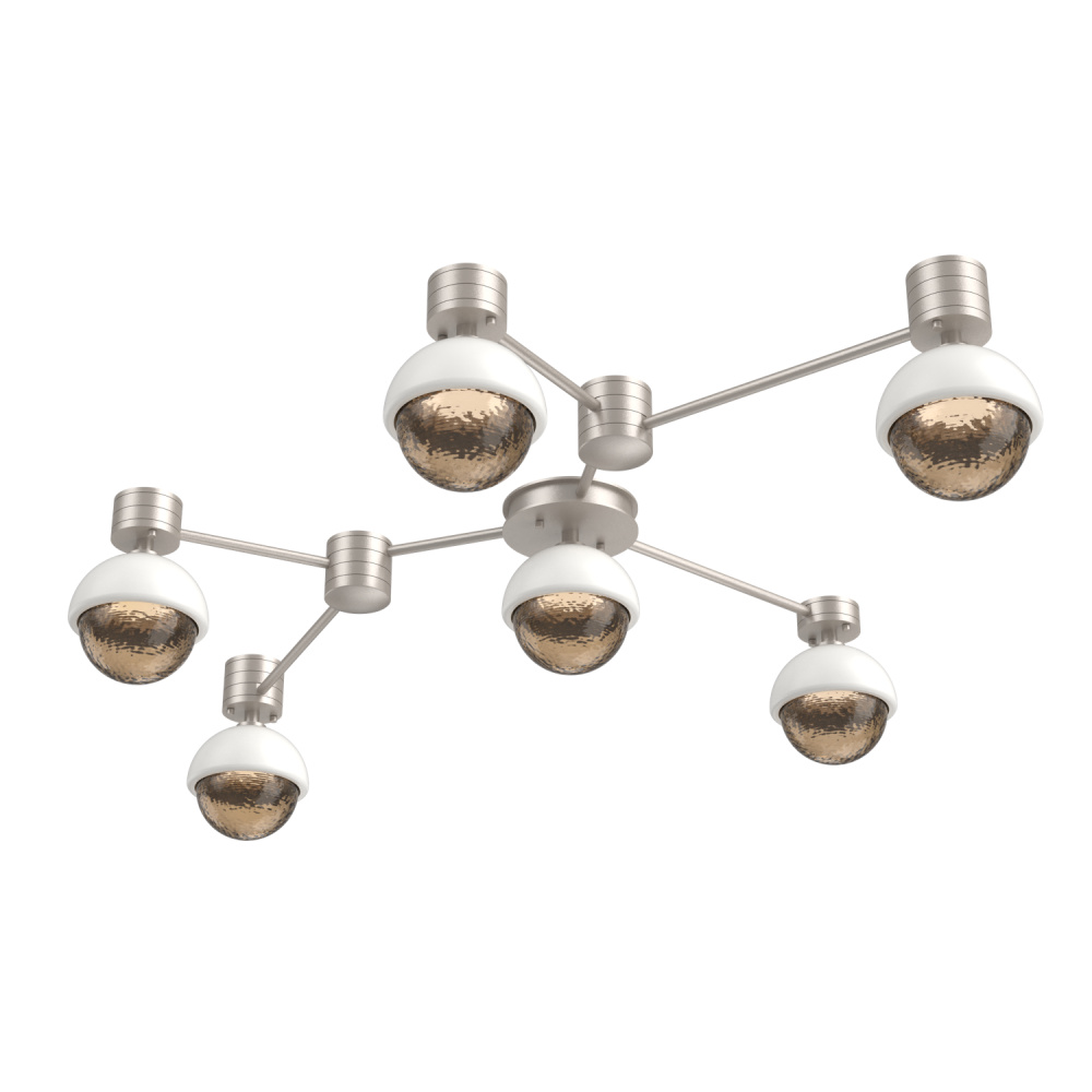 Cabochon Flush Mount Wall Sconce Beige Silver