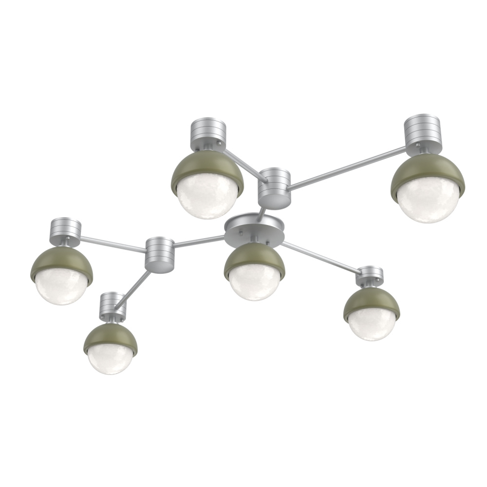 Cabochon Flush Mount Wall Sconce Classic Silver