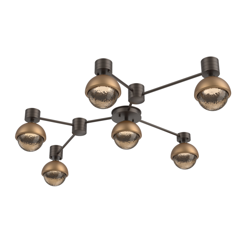 Cabochon Flush Mount Wall Sconce Flat Bronze
