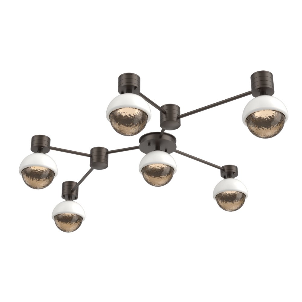 Cabochon Flush Mount Wall Sconce Flat Bronze