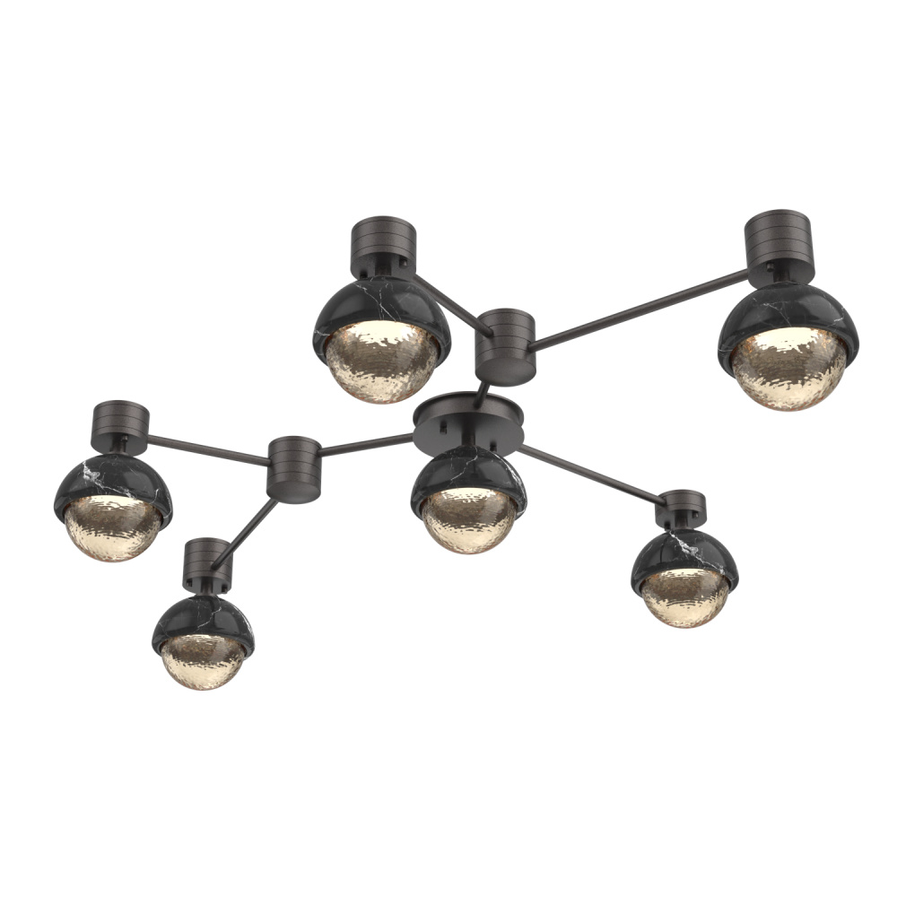 Cabochon Flush Mount Wall Sconce Graphite