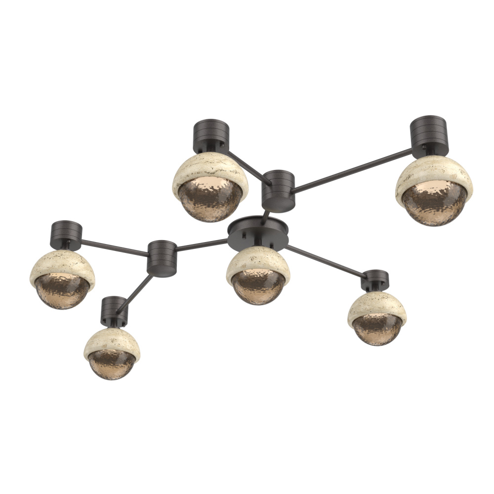 Cabochon Flush Mount Wall Sconce Graphite