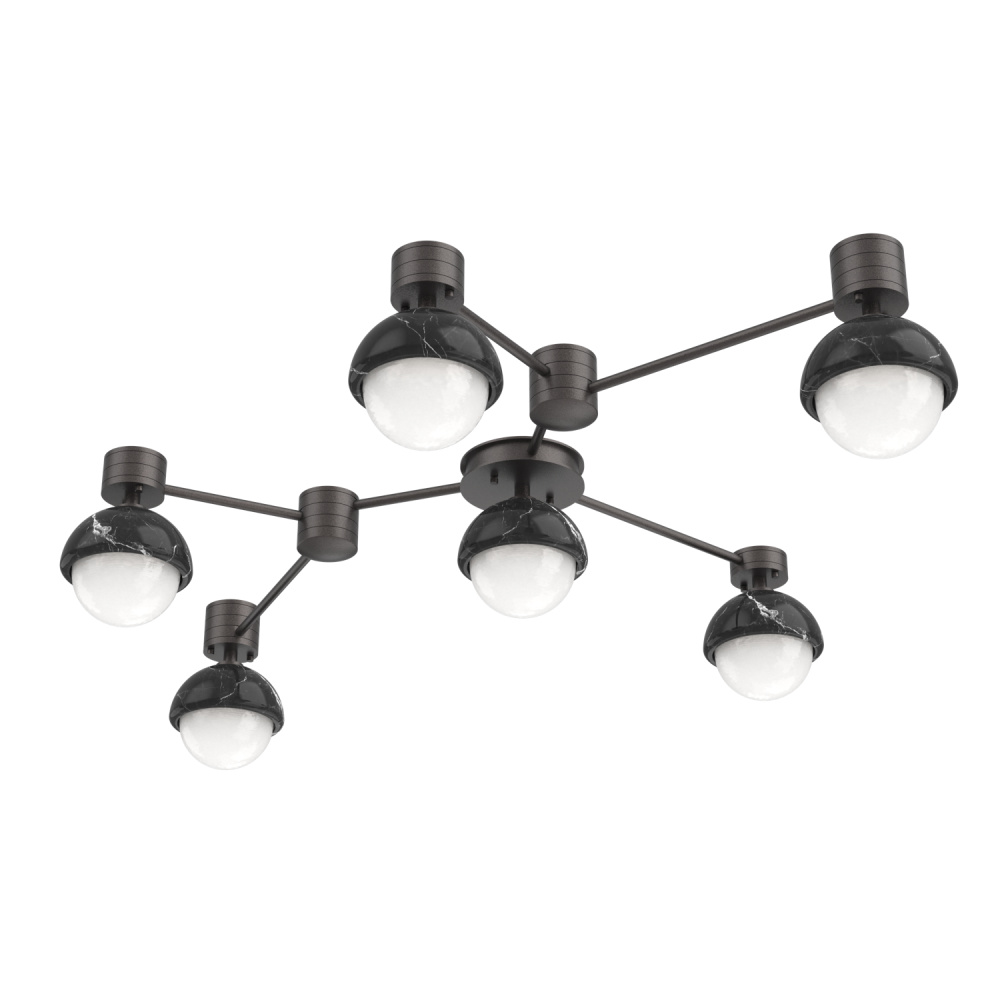 Cabochon Flush Mount Wall Sconce Graphite