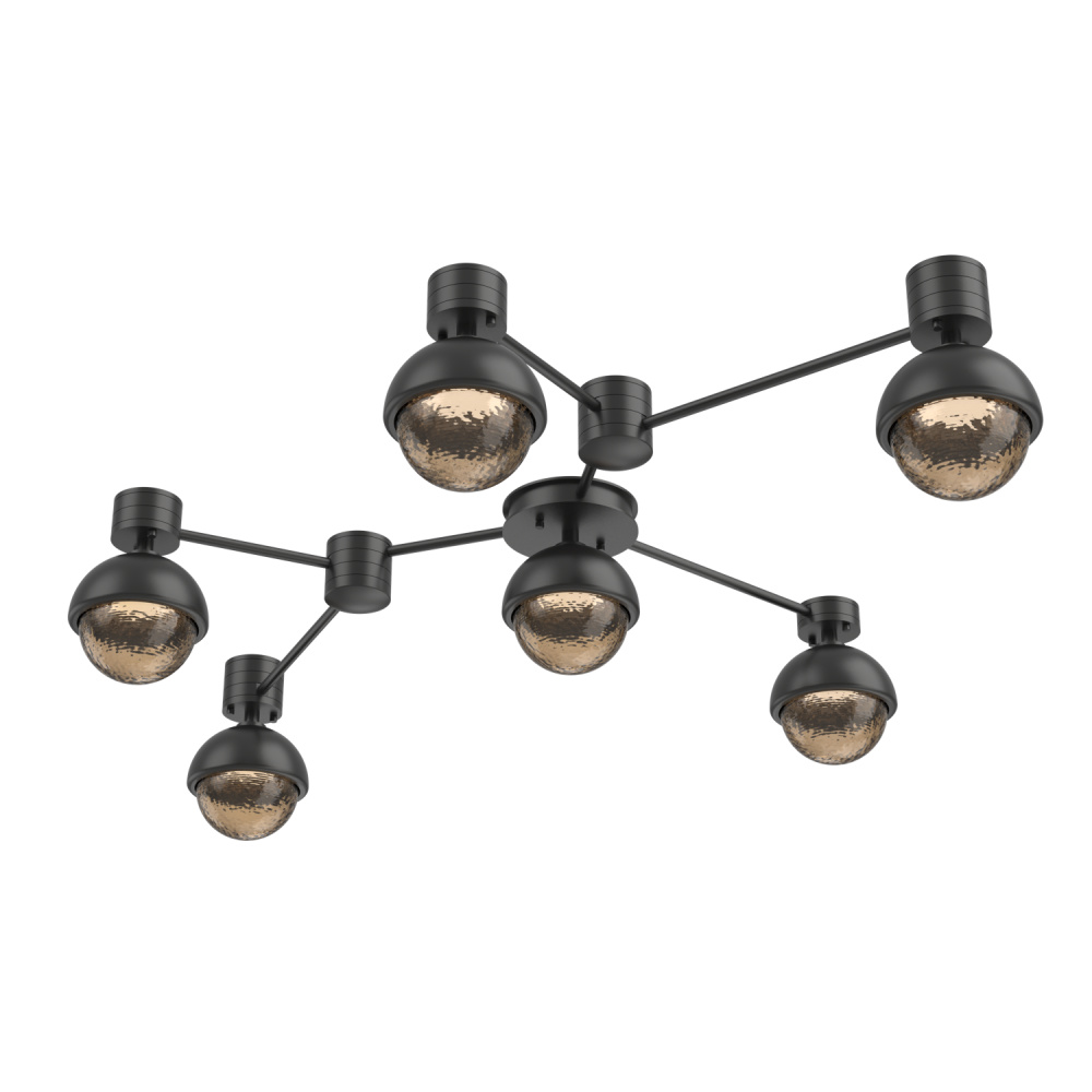 Cabochon Flush Mount Wall Sconce Matte Black