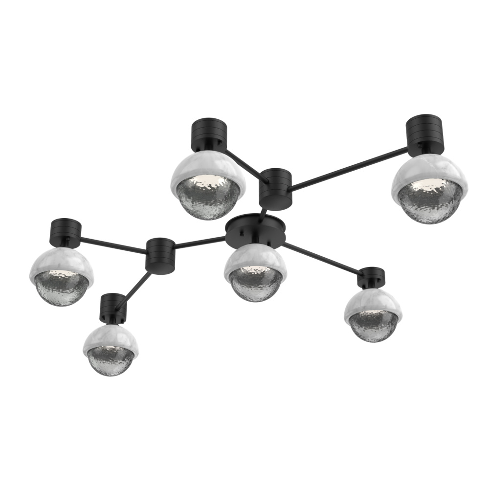 Cabochon Flush Mount Wall Sconce Matte Black