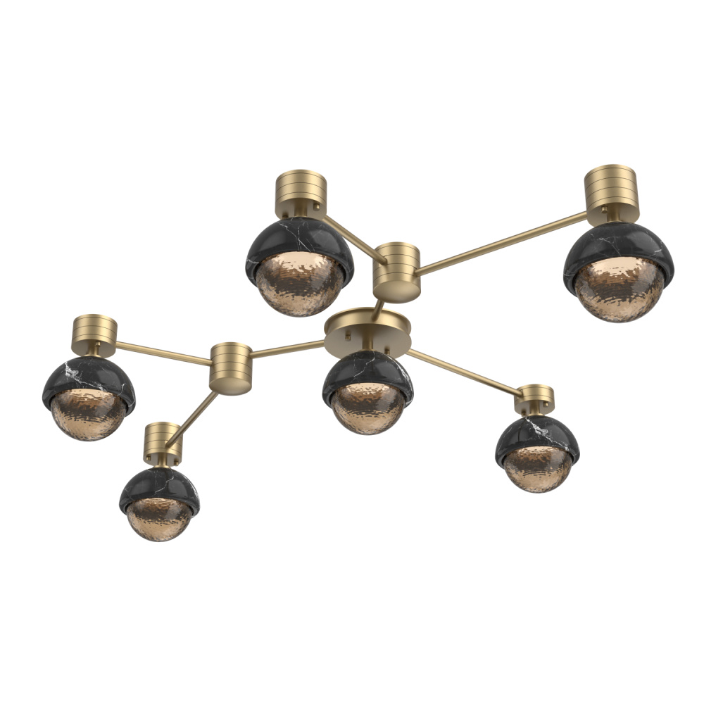 Cabochon Flush Mount Wall Sconce Novel Brass