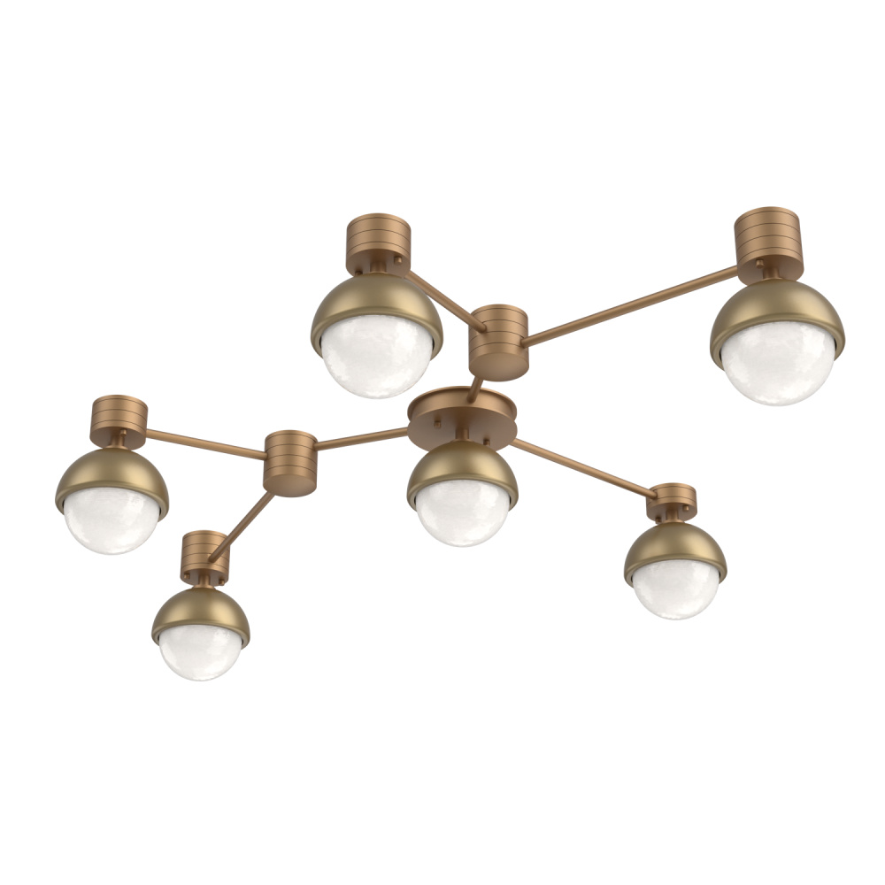 Cabochon Flush Mount Wall Sconce Novel Brass